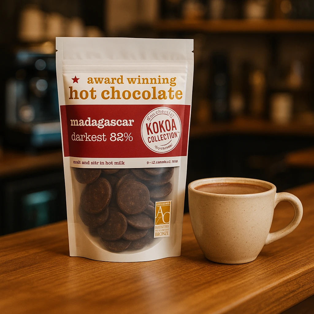 Kokoa Collection Organic Madagascar Darkest 82% Hot Chocolate Tablets