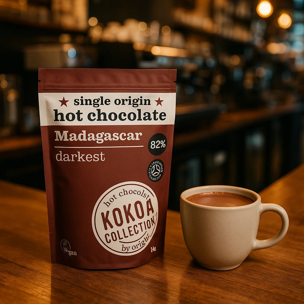 Kokoa Collection Organic Madagascar Darkest 82% Hot Chocolate Tablets