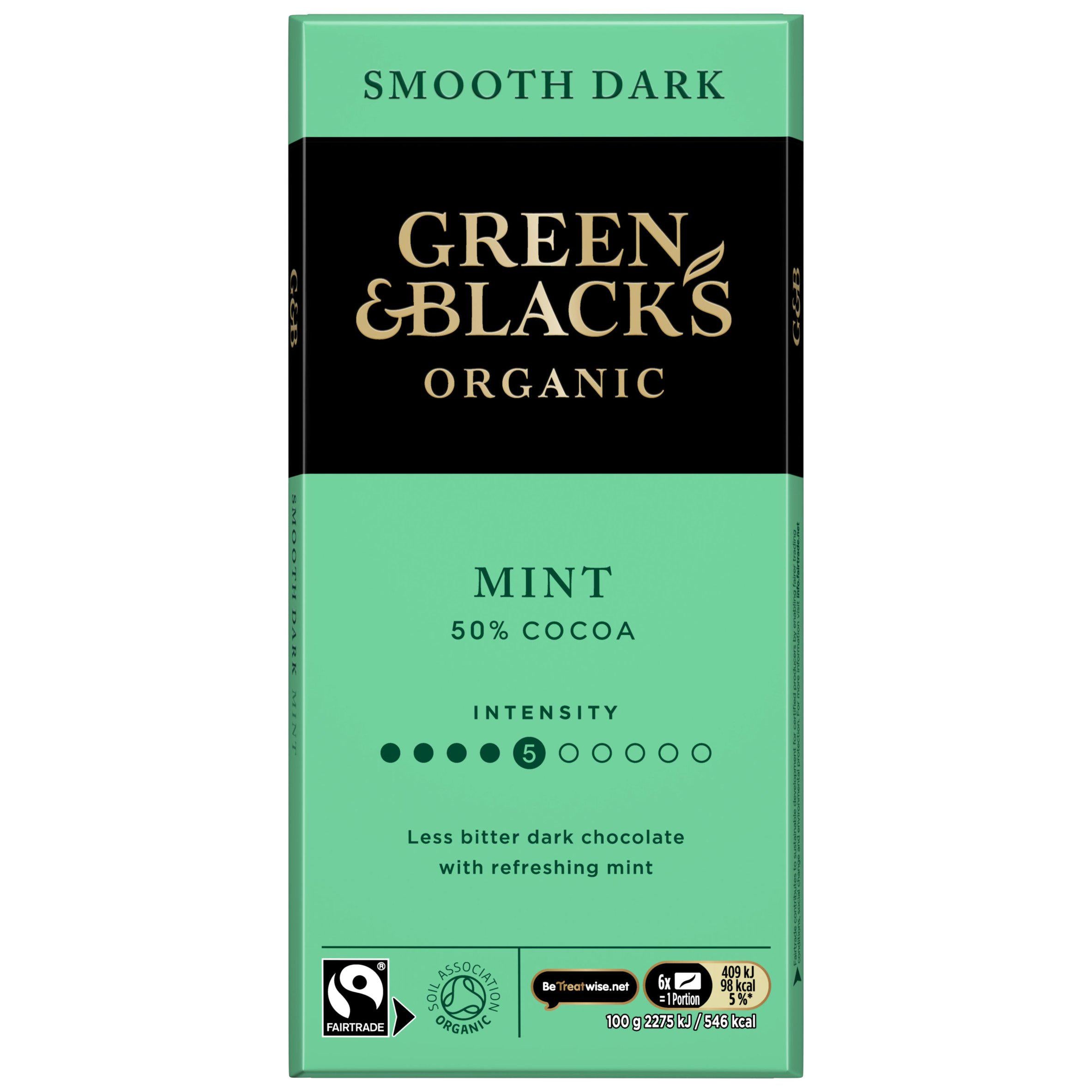 Green & Black's Organic Smooth Mint Chocolate Bar 90g
