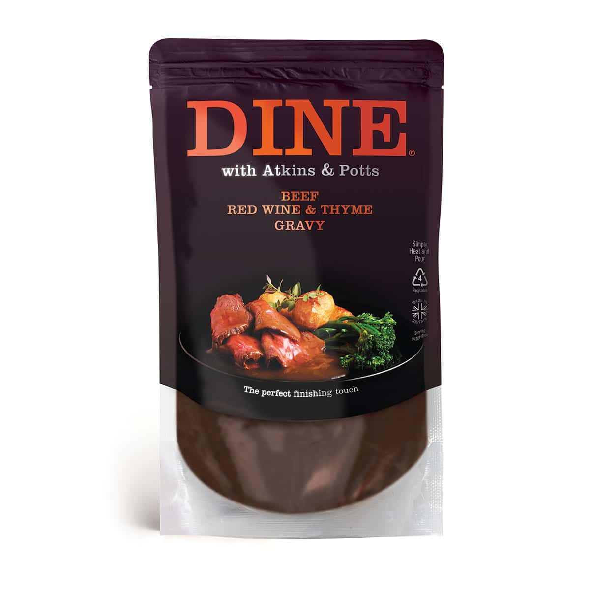 DINE with Atkins & Potts Beef Gravy with Red Wine & Thyme 350g