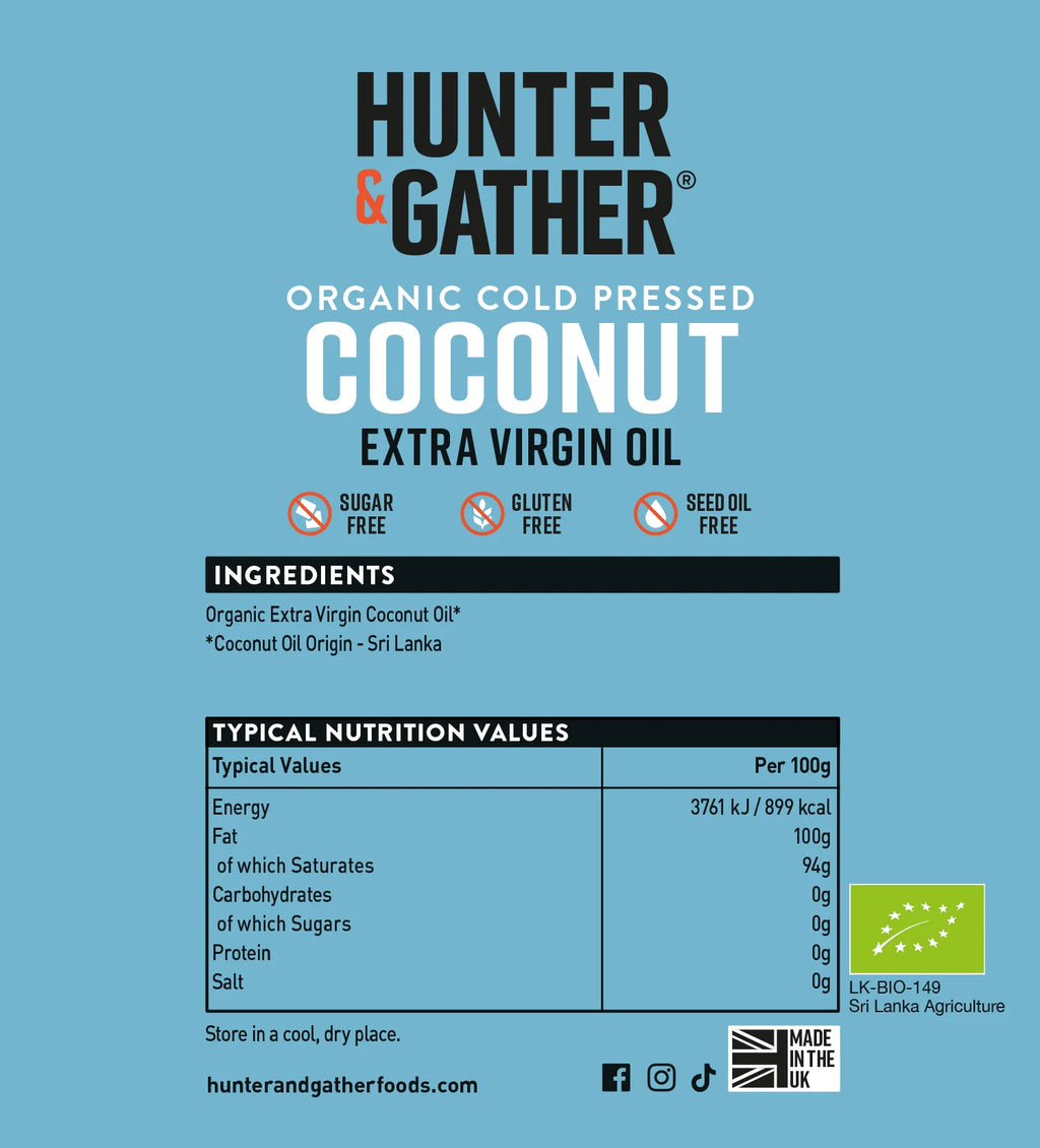 Hunter and Gather Organic Virgin Coconut Oil 1L