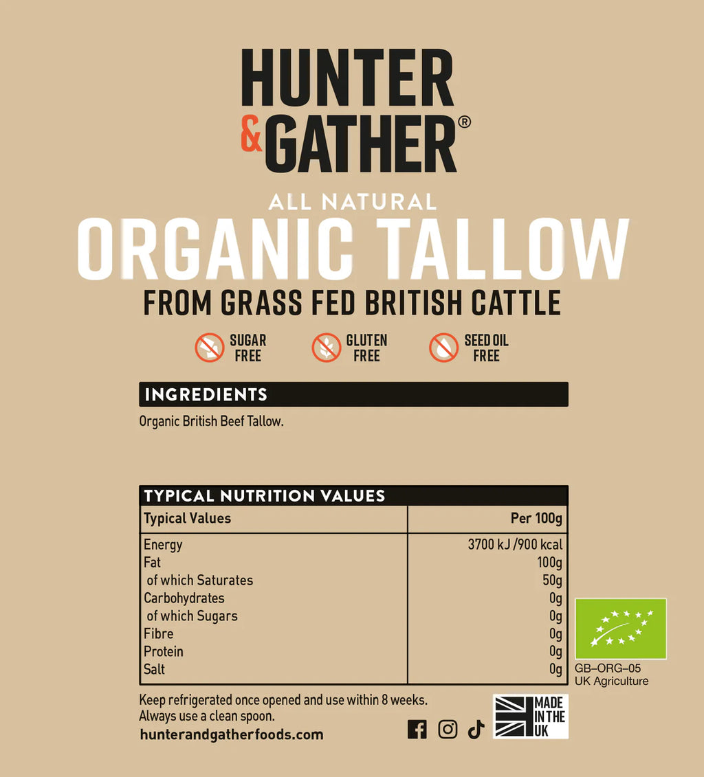 HUNTER & GATHER Grass Fed Organic Beef Tallow