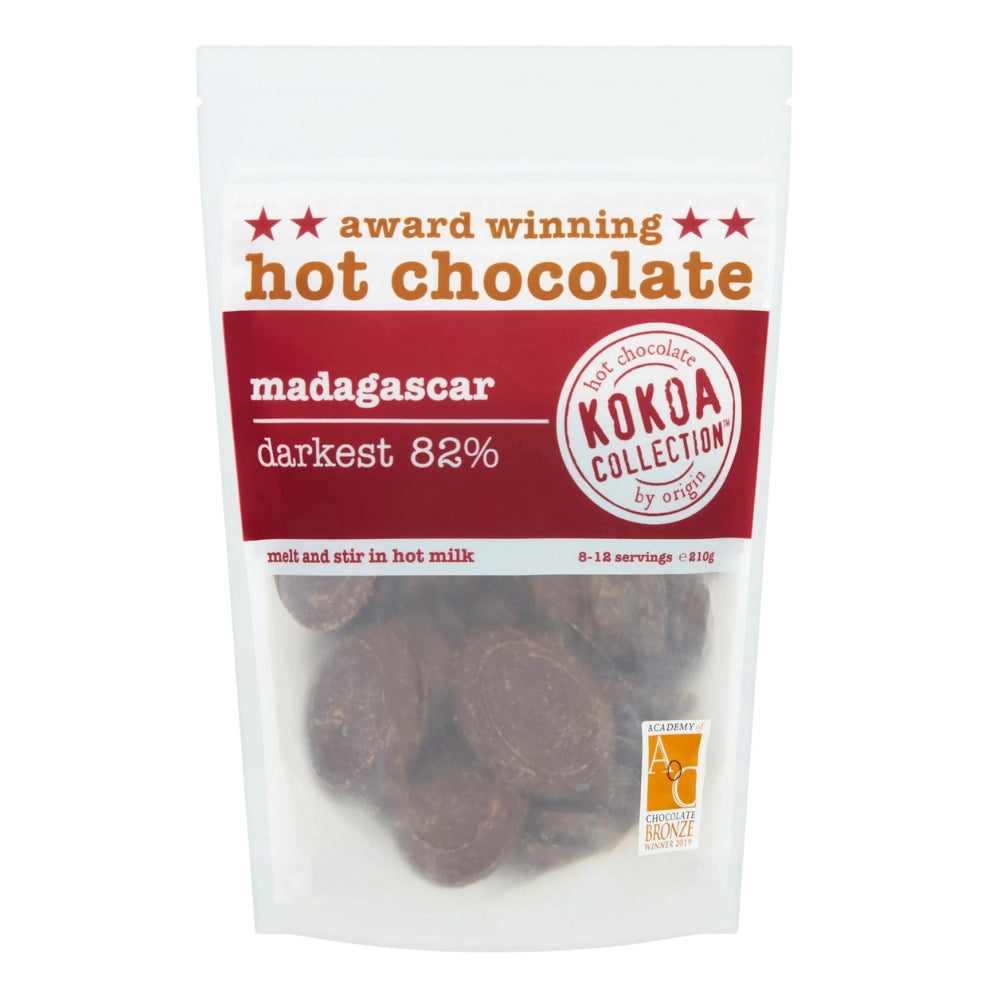 Kokoa Collection Organic Madagascar Darkest 82% Hot Chocolate Tablets